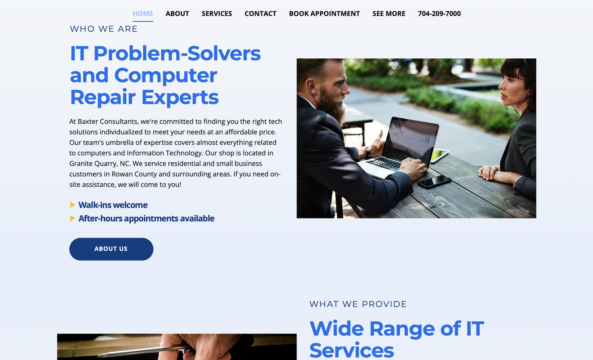 Baxter Consultants Website Design